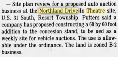 Northland Drive-In Theatre - 05 Mar 1985 Article